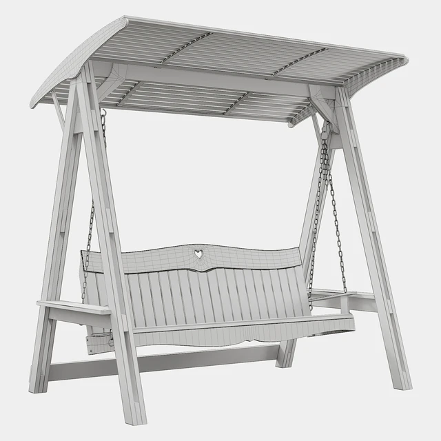 Garden swing made of wood — Descargar