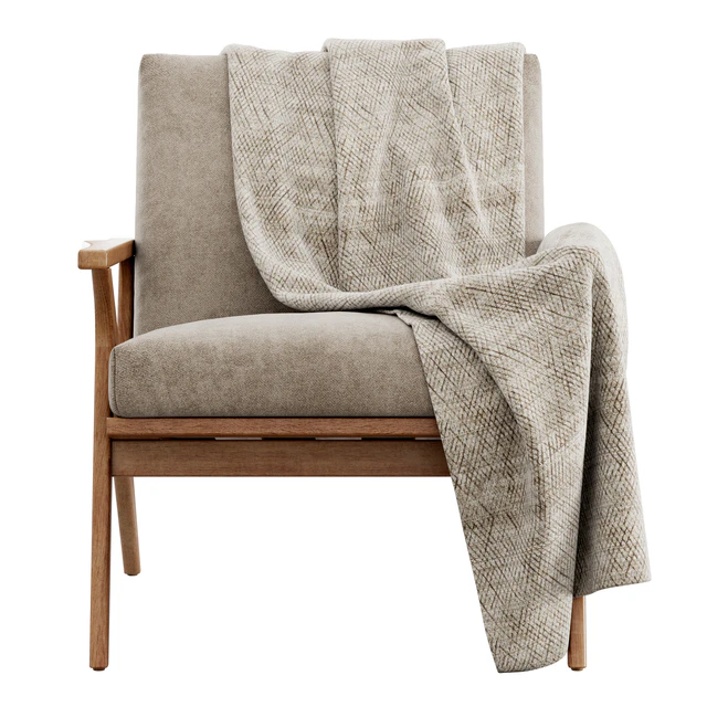 Cavett Wood Frame Armchair by Crate & Barrel — Descargar