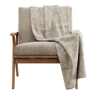 Cavett Wood Frame Armchair by Crate & Barrel — Ver 4