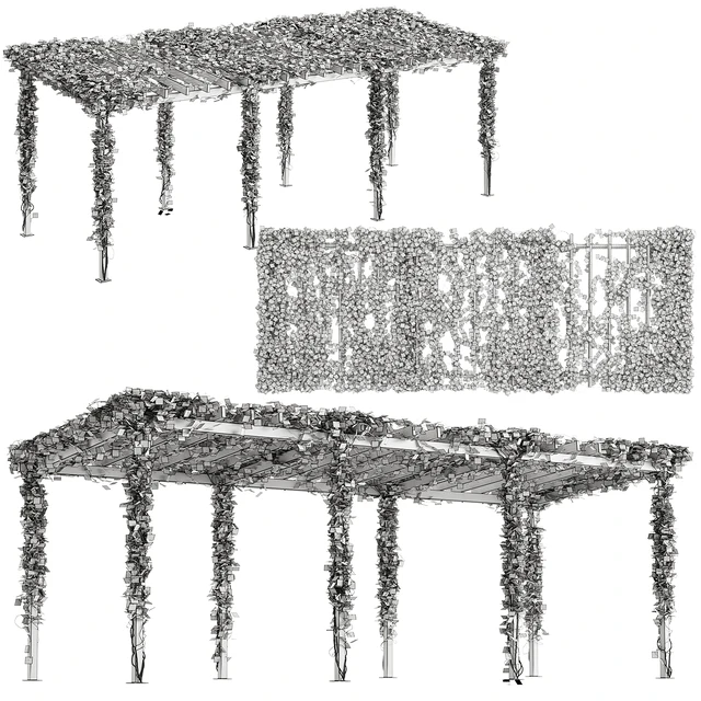 Pergola with Ivy v10 — Скачать