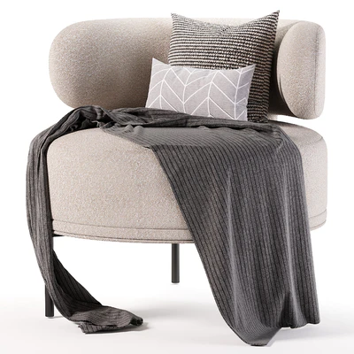 Penn Taupe Boucle Wing Back Accent Chair — Ver 4