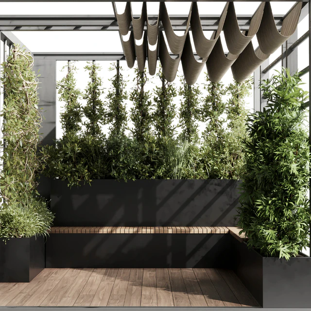 Landscape Furniture with Pergola and Roof garden 09 — Скачать