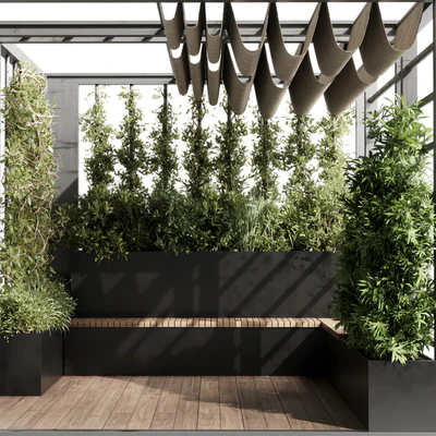 Landscape Furniture with Pergola and Roof garden 09 — Вид 3
