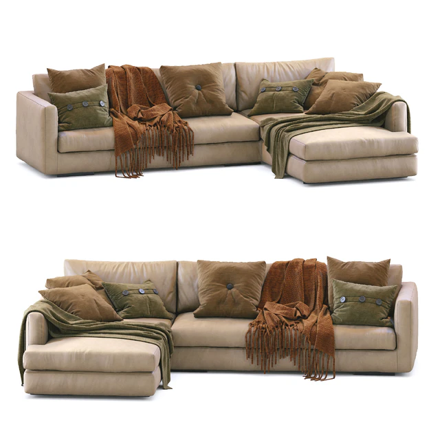 Flexform Leather Sofa MAGNUM — Скачать