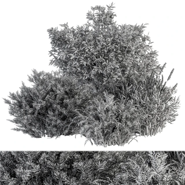 Mixed Plant Bush - Bush Set 37 — Скачать