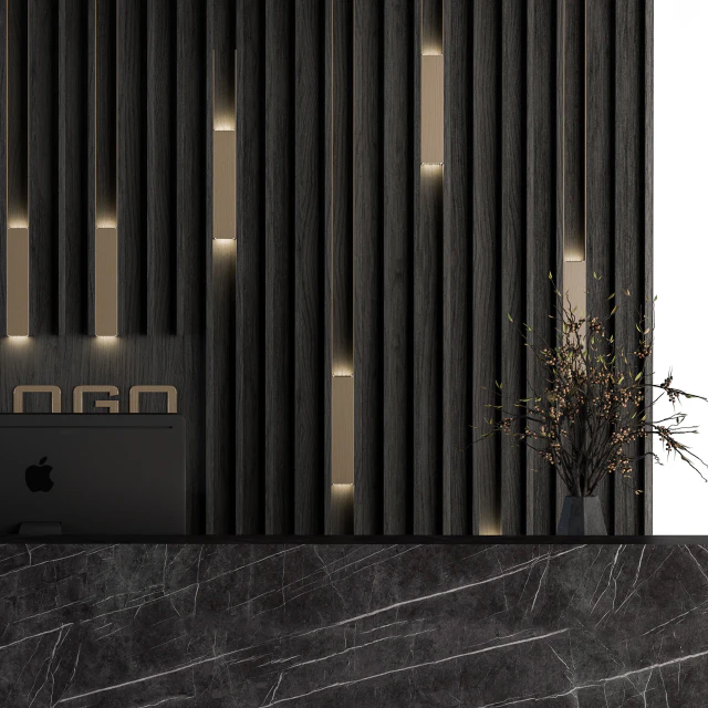 Reception Desk and Wall Decor - Set 04 — Download