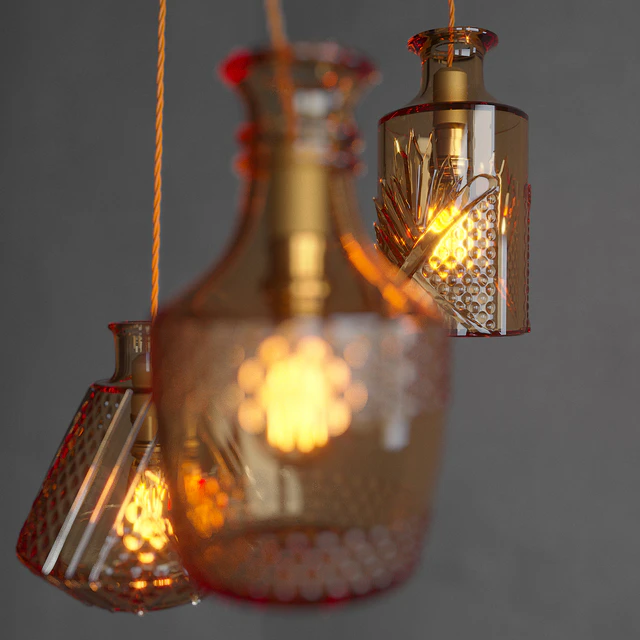 Restaurant Bar creative fashion bottle chandelier — Descargar