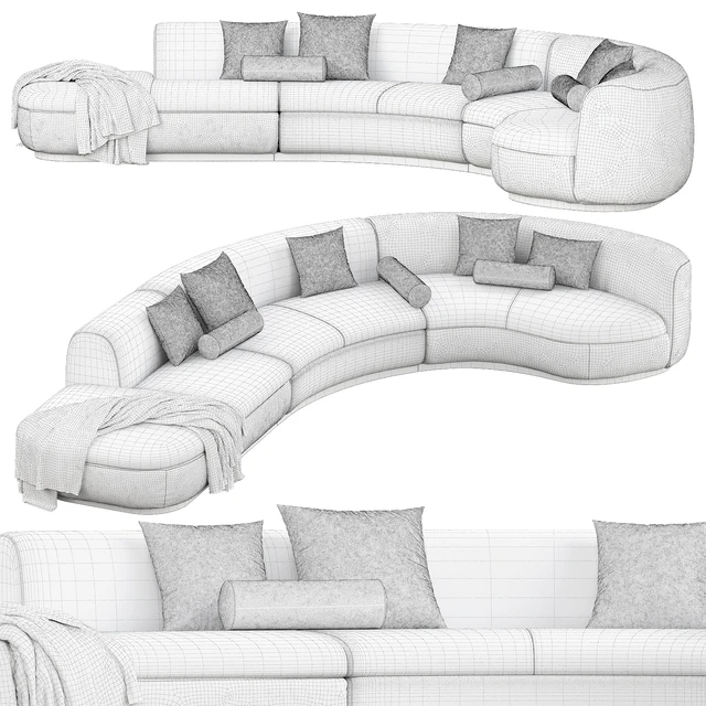Baxter Piaf Sofa Set 3 — Скачать