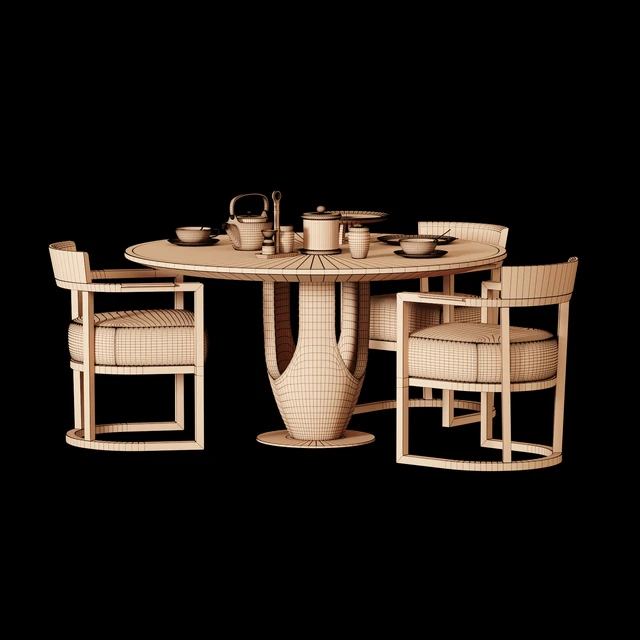 Siam Dinning table and Barchetta with Artesano — Descargar