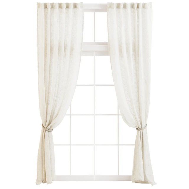 Linen Curtains with Rope Tiebacks — Descargar