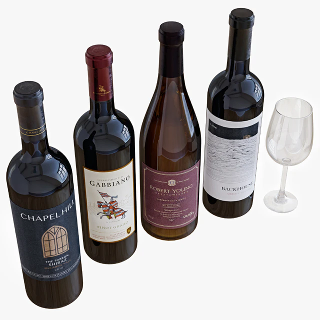 wine bottle set 6 — Скачать