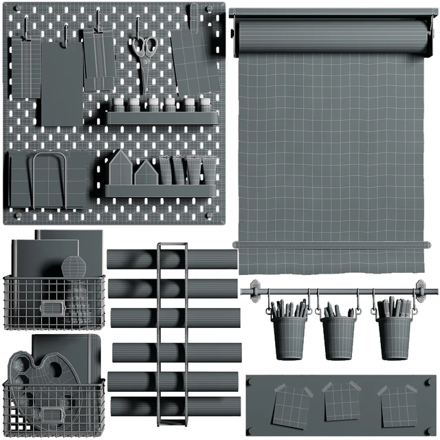 Ikea SKADIS Pegboard , Wall Mounted Easel & Decor for Teenagers and Kids 081 — Скачать