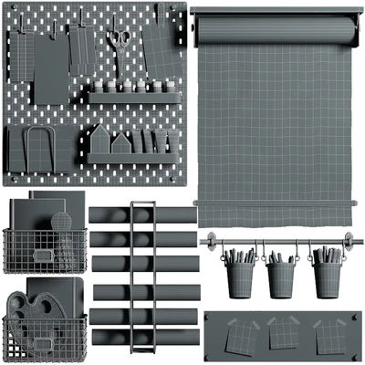 Ikea SKADIS Pegboard , Wall Mounted Easel & Decor for Teenagers and Kids 081 — Вид 2