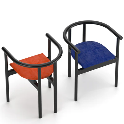 Unika Moblar Inge black / velvet Hans black / velvet Dining chair stool — Ver 4