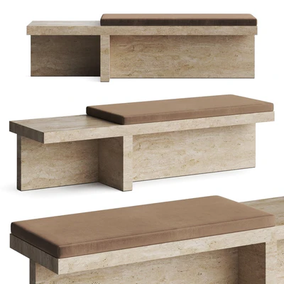 CB2 Pierre Travertine Bench — Ver 1