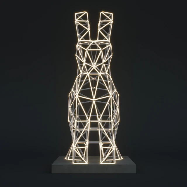 Скульптура Led hare — Скачать