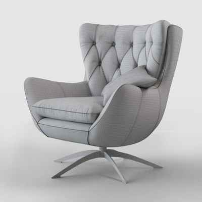 WELLS UPHOLSTERED SWIVEL ARMCHAIR — Вид 2