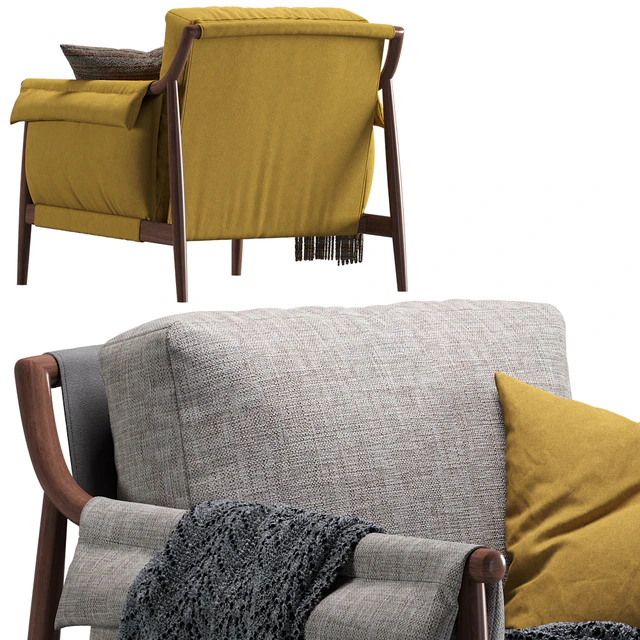 Times Lounge by Poltrona Frau armchair — Скачать