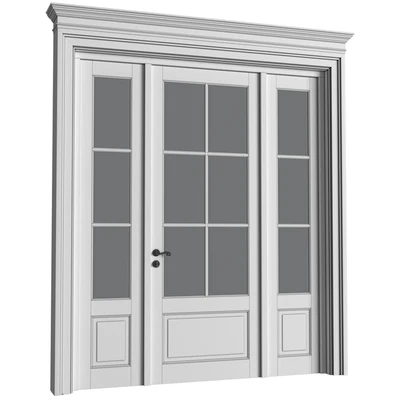 French Interior doors in classic style. French Art Deco Modern Door Partition.Entrance to the house — View 2