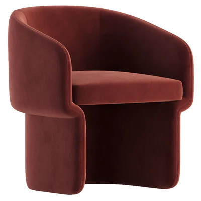 Lowrance Velvet Barrel chair — Ver 2