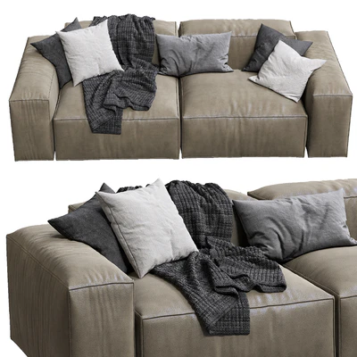 livingdivani Leather SOFA Extra Wall — Ver 3