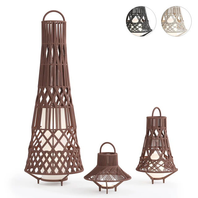 Outdoor Garden Wicker Floor Lamp Talenti — Скачать