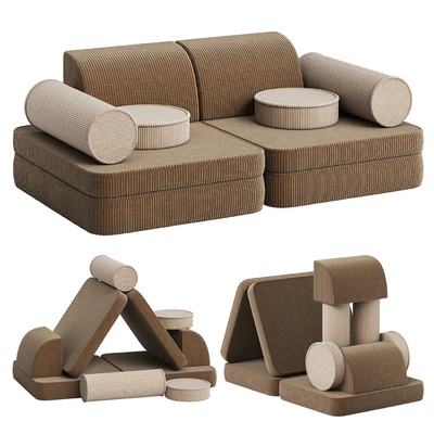 Children's Play Sofa Transformer Settee by Wigiwama — Ver 1