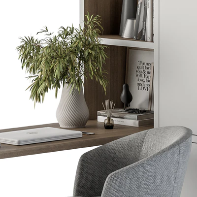 Office Furniture Wardrobe and Table - Home Office 34 — Вид 4
