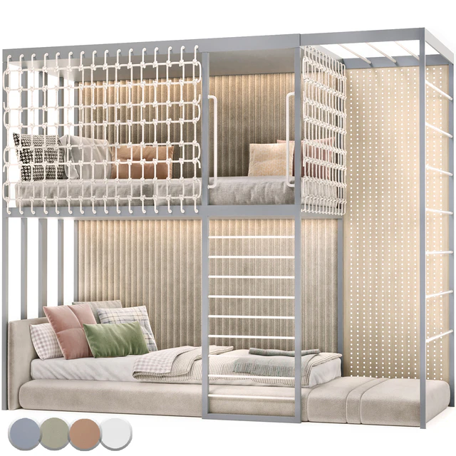 Children Two Level Style Bed 02 — Скачать