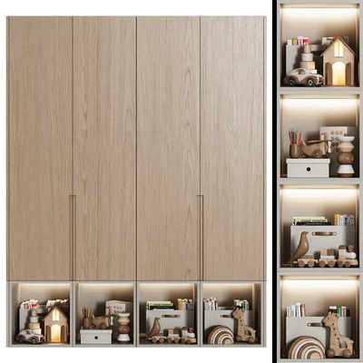 Modular children's wardrobe in a modern style 07 — Ver 3