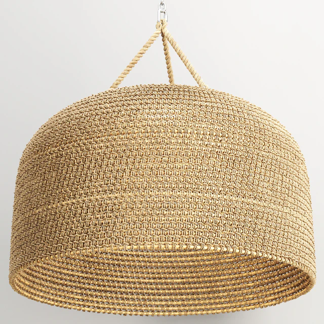 Green Oaks Oversized Pendant, Natural — Download