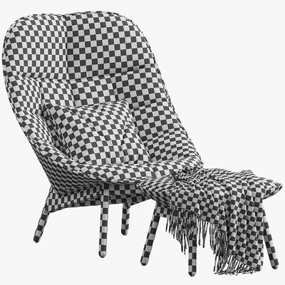 Armchair HAY Uchiwa Lounge Quilted — Ver 3