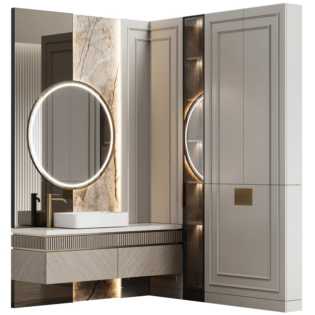 Bathroom furniture 35 in neoclassical style — Download