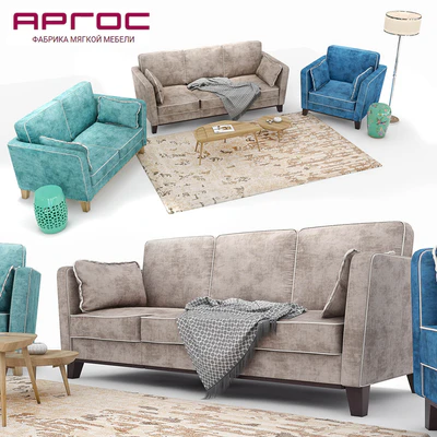 Set of upholstered furniture Bruno in three colors (MF "ARGOS") — Ver 1