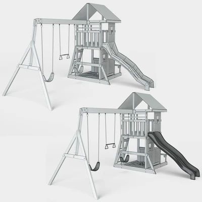 Oakmont All Cedar Swingset — Ver 2