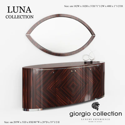 Комод овальный с зеркалом Giorgio collectio, коллекция Luna — Вид 3