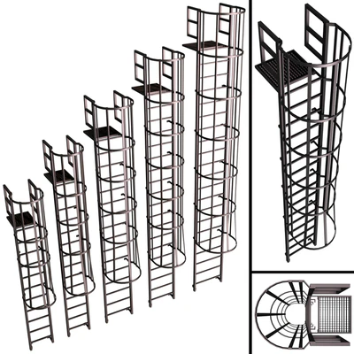 Пожарная лестница / Элементы пожарной безопасности / Roof ladder — Вид 1