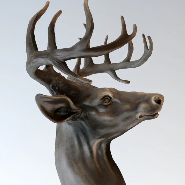 Bronze sculpture "Head of a deer." — Descargar