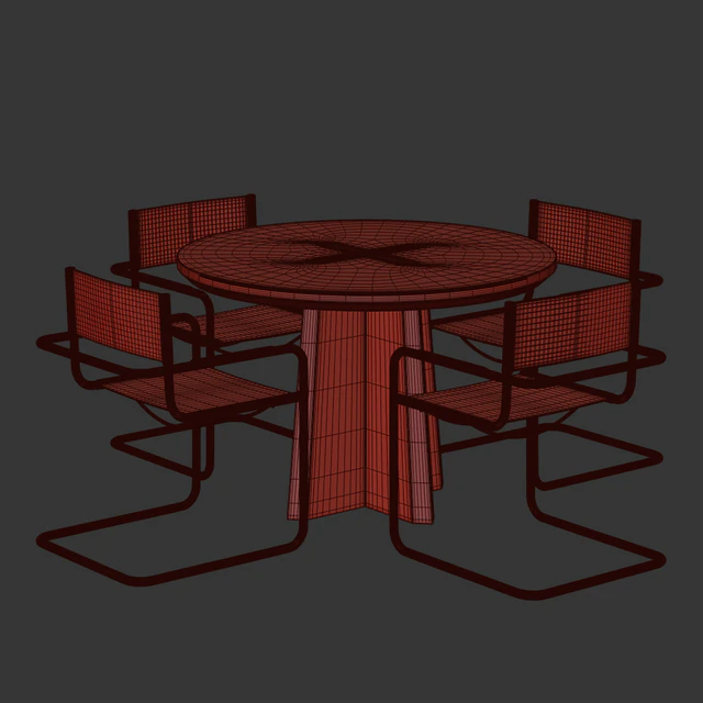 Стол CROSS ROUND by bino home со стульями MOMO HOME Store — Скачать