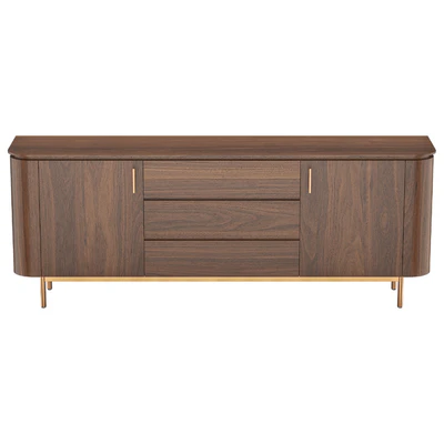 Wood veneer sideboard with doors — Ver 2