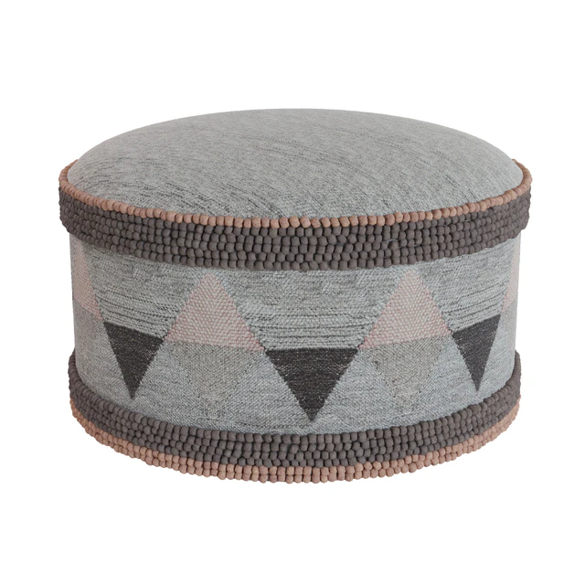 RH GEOMETRIC WOVEN POUF — Descargar