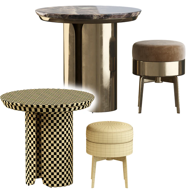 Gabriel Coffe Table and Feel Good Pouf — Descargar