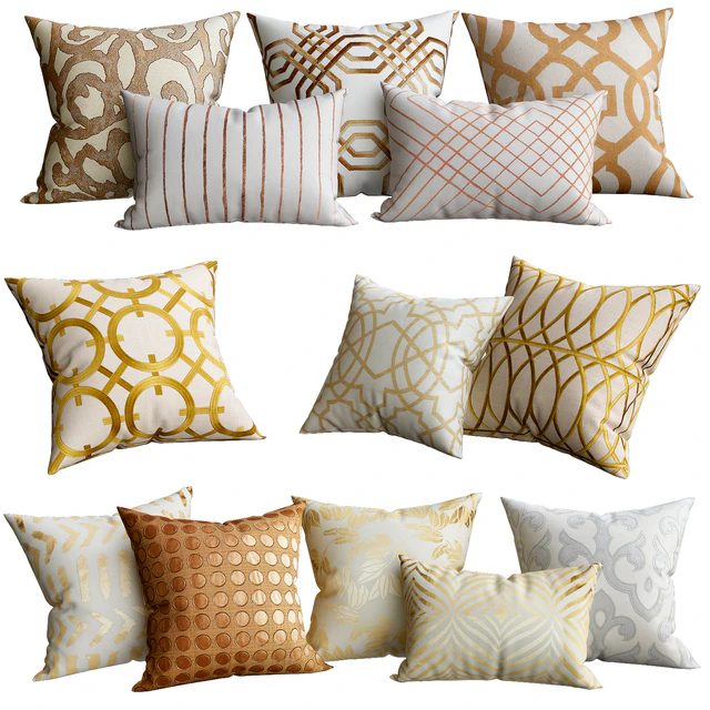 Gold cushion for sofa — Скачать