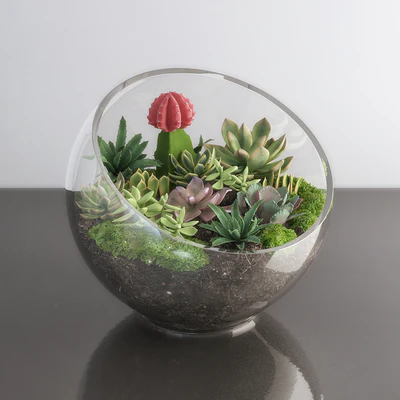 Succulents in glass bowl — Вид 1