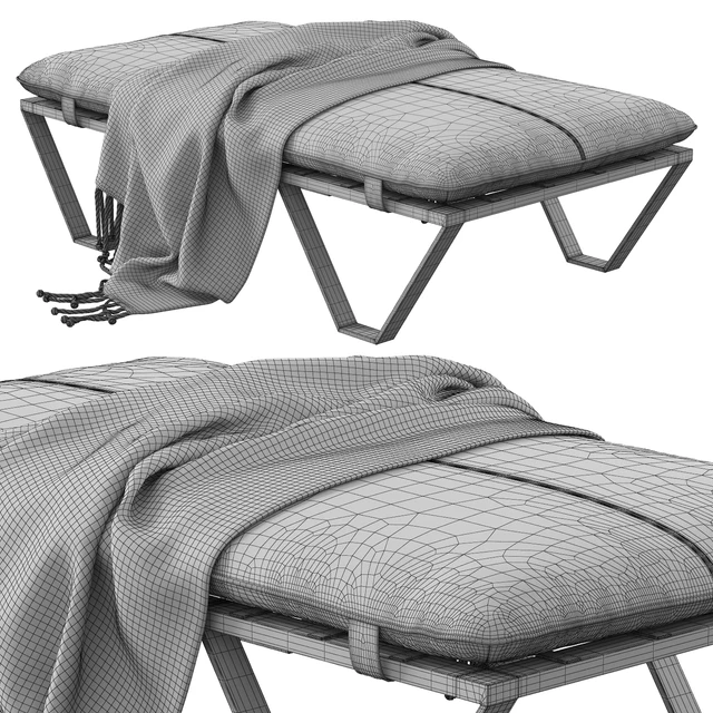 Darrow Tan Leather Ottoman — Descargar