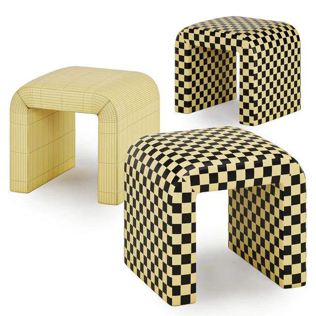 Sophia Luxury Curved Upholstered Ottoman Bench — Скачать