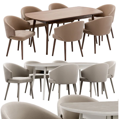 Alisia dining chair and Atlas table — Ver 1