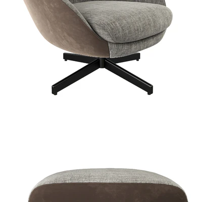 Minotti Russell Arm Chair With Puff — Вид 2