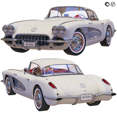 Chevrolet Сorvette Coupe 1960 с крышей — Вид 1