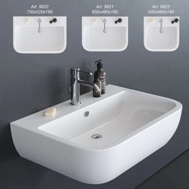 GALASSIA SA02 Washbasin art. 9921 art. 9922 art. 9923 — Скачать